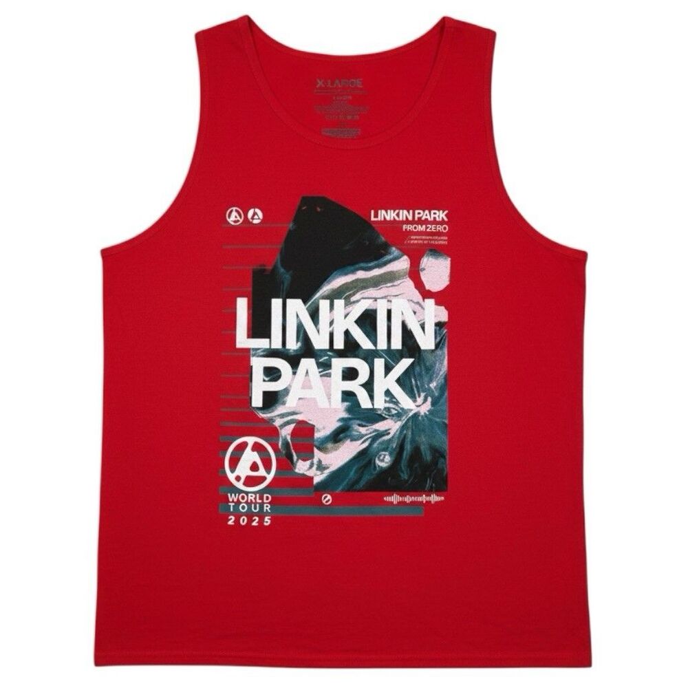 Linkin Park Tank Top Unisex XL Red From Zero 2025 Tour Official Muscle Tee NEW
